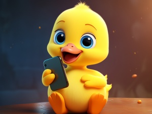 可爱卡通小鸭子宝宝手机壁纸