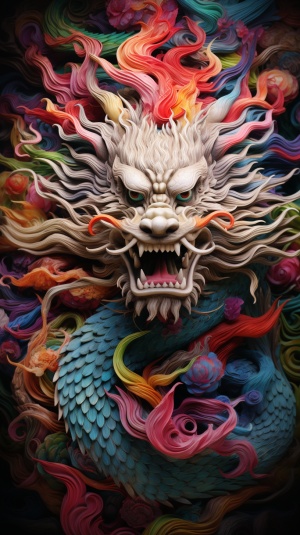 Silk Chinese Dragon: Vibrant Colors and Intricate Details