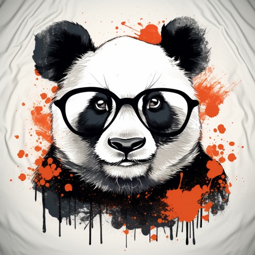 熊猫T恤图案