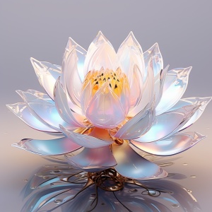 Transparent Lotus in Surrealistic Fantasy Art