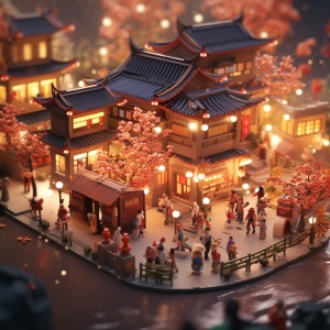 超级可爱的粘土世界-中国新年小镇