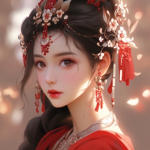中国古风女子的完美妆容和高清画质