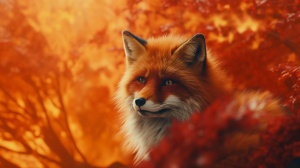 火红色狐狸：MOnoKubo风格下的森林智者