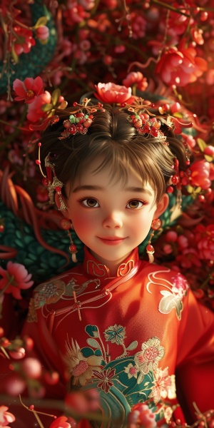 喜庆春节，红绿龙舞喜迎新年