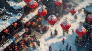 超高清3D细节描绘中国新年景观