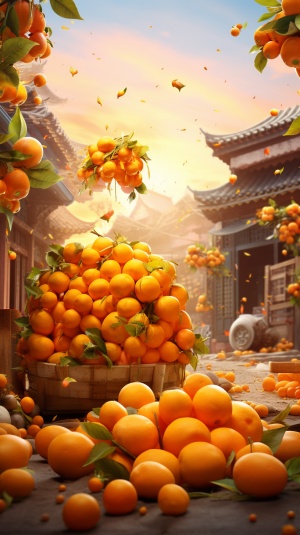 小彭果园，喜送橘子，欢度春节，龙年大吉 超清，宣传图