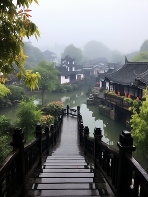 江南水乡的仙境美景