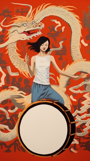 女孩与巨龙：中国传统版画中的热闹节庆