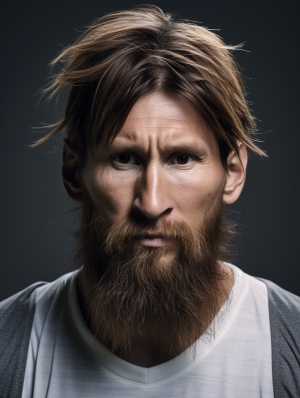 阿根廷足球运动员Messi日本鬼子造型 人中胡子
