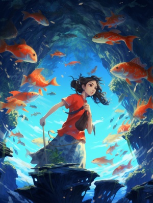 Undersea Adventure: An Anime-style Chinese Movie