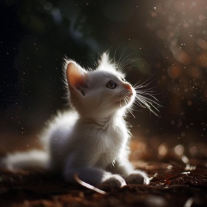 白色小猫的神秘光泽与独特优势