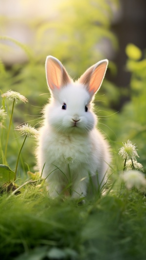 阳光下的小兔子