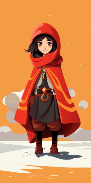 2D游戏角色：蒙古女孩子冒险家