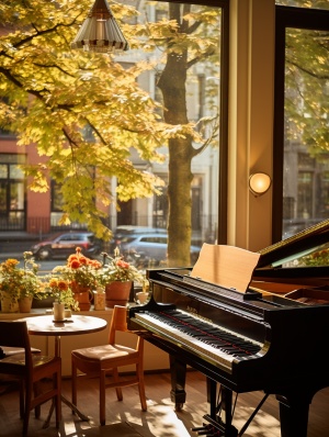 浪漫的雨天咖啡屋