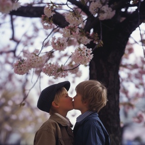 樱花树下的接吻
