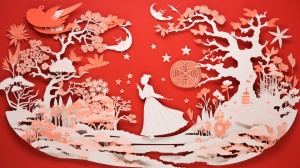 极简剪纸：中国古代与现代交融的春节喜庆