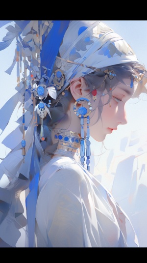 A Yuumei-inspired Portrait with Elaborate Costumes