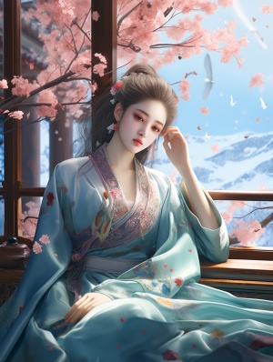 中国古典美女与超高画质的古风3D渲染