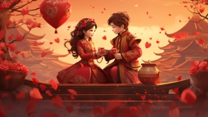 中国传统节日，财神遇到情人节