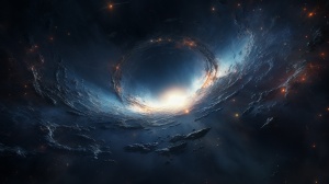 璀璨星空漩涡：科幻中的黑洞
