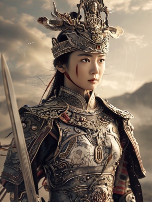 古代中国女将军的高贵形象