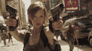 《生化危机》真实写实场景 美丽性感主角爱丽丝手持双枪对抗僵尸