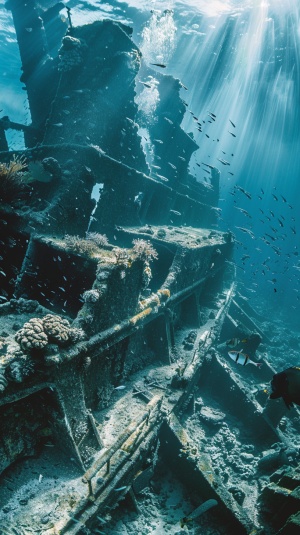 亚特兰蒂斯海底废墟，沉船