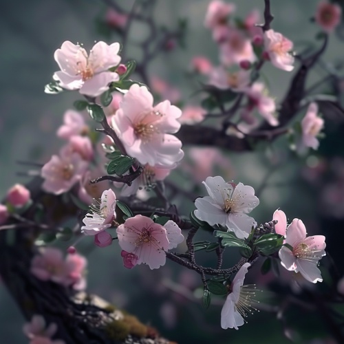 春节初七，七朵桃花开了，