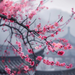 春节初七，七朵桃花开