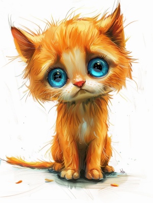 可爱小猫的大大蓝眼睛与多变表情