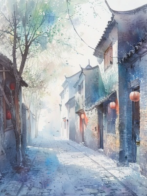 Huang Youwei's Watercolor Scenery with Soft Colors and Virtual Light