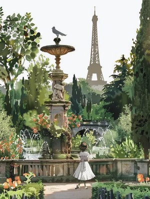 Whimsical Watercolour Illustration of Paris