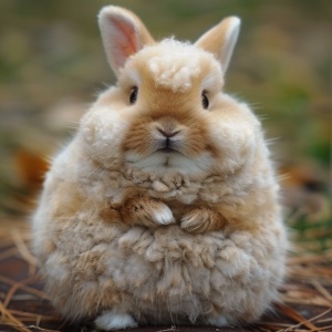 可爱善良的小肥兔羔