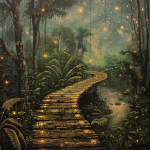 雨中森林的光影之旅