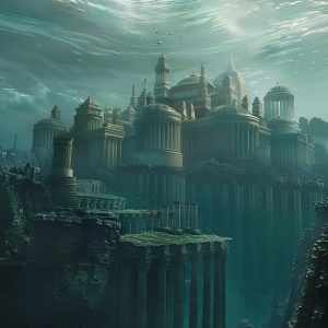 沉入海底的亚特兰蒂斯古城