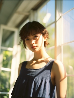 Short-haired beauty in Kodak tone: Renko Kawauchi's kitchen portraits