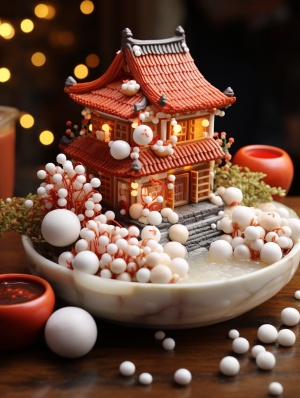微型糖果茶馆：甜汤球、圆形麻薯与中国新年庆祝活动
