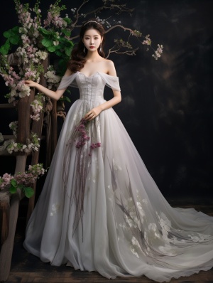 中国女性婚纱摄影-五官精致身材高挑-32k超高像素