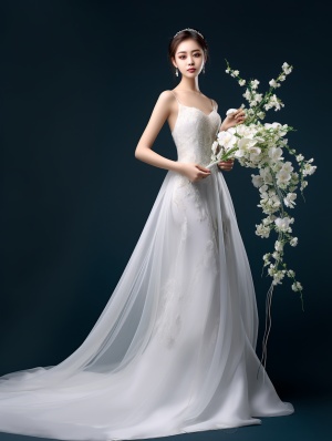 中国女性婚纱摄影-五官精致身材高挑-32k超高像素
