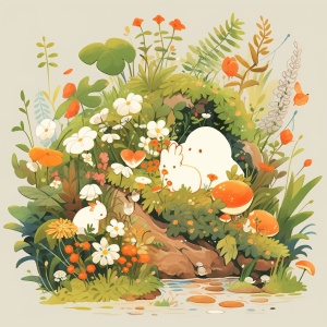 Simple and Cute Nature Illustration