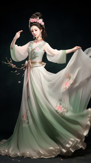 Super Realistic Whirling Dance of a Beautiful Tang Dynasty Woman