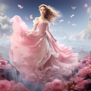 仙境幻想：高贵仙女与美轮美奂的仙境插画