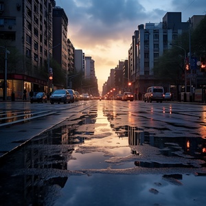 阴沉的雨云逐渐掩盖了天空，细密的雨丝在初十的清晨轻轻地落下，洒在大地的每一寸空地上，街道上的行人匆匆忙忙地躲避雨水。湿漉的街道上，雨水慢慢地积聚成一片水洼，映照出微光。初十的晨光显得苍白，街上的树木静静地抓住了空气中的水汽，叶片上沾满了水珠，仿佛刚刚洗过一般。