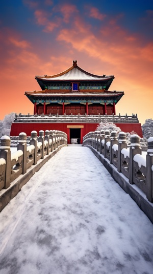 紫禁城的绝美雪景