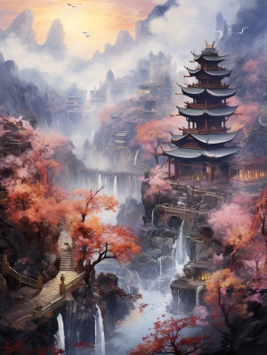 中国古城的绚丽光谱与细腻质感