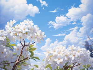 蓝天白云，朵朵晴朗