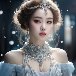 中国女孩的冰雪梦境：冰公主的艺术表现