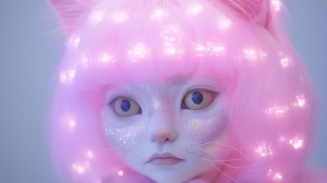 Cat with Glitter and Diamond Dust: A Whimsical and Realistic Depiction of Light