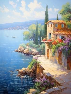 地中海，房屋，唯美，浪漫